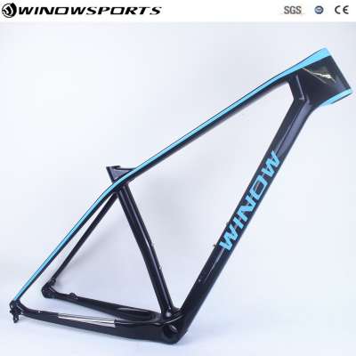 29er Mtb carbon frame  rear axle thru 142x12 29er size XS/S/M/L disc carbon mtb bike frameset Chinese Mtb frame