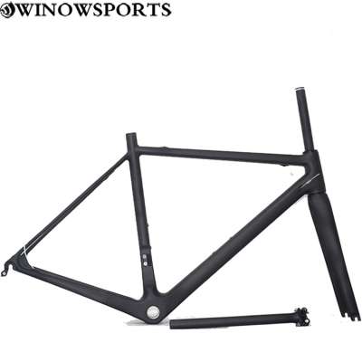 Carbon road bike frame UD BSA black carbon bicycle 1-1/8" to 1-1/2" T800 carbon fiber bicycle frame